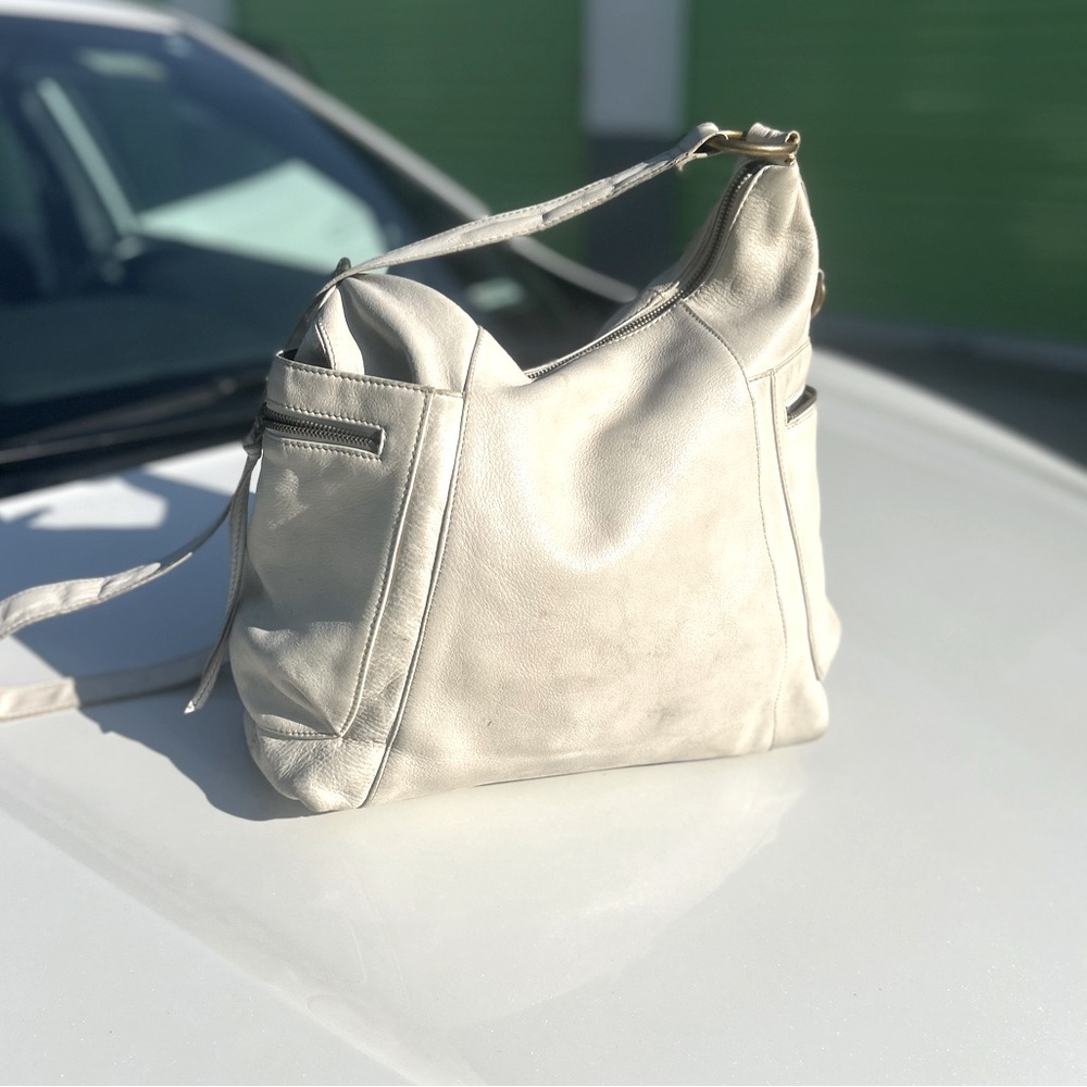 Fossil Leather Large White Crossbody